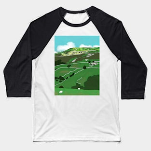 Swaledale Hillside Baseball T-Shirt